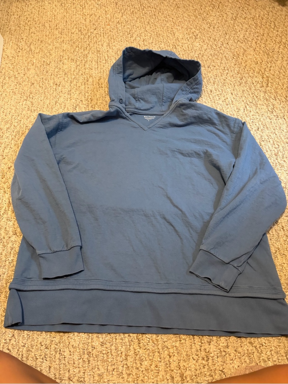 Athleta Slate Blue Women's Hooded Pullover Sweatshirt